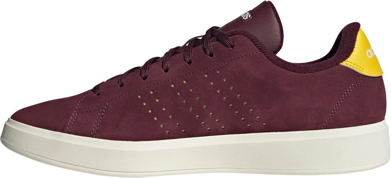 image:imageadidas Mens Advantage 20 Tennis Sneakers Shoes WhiteMaroonUtility YellowOff White