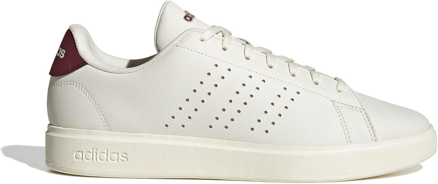 image:imageadidas Mens Advantage 20 Tennis Sneakers Shoes WhiteOff WhiteOff WhiteAurora Ruby