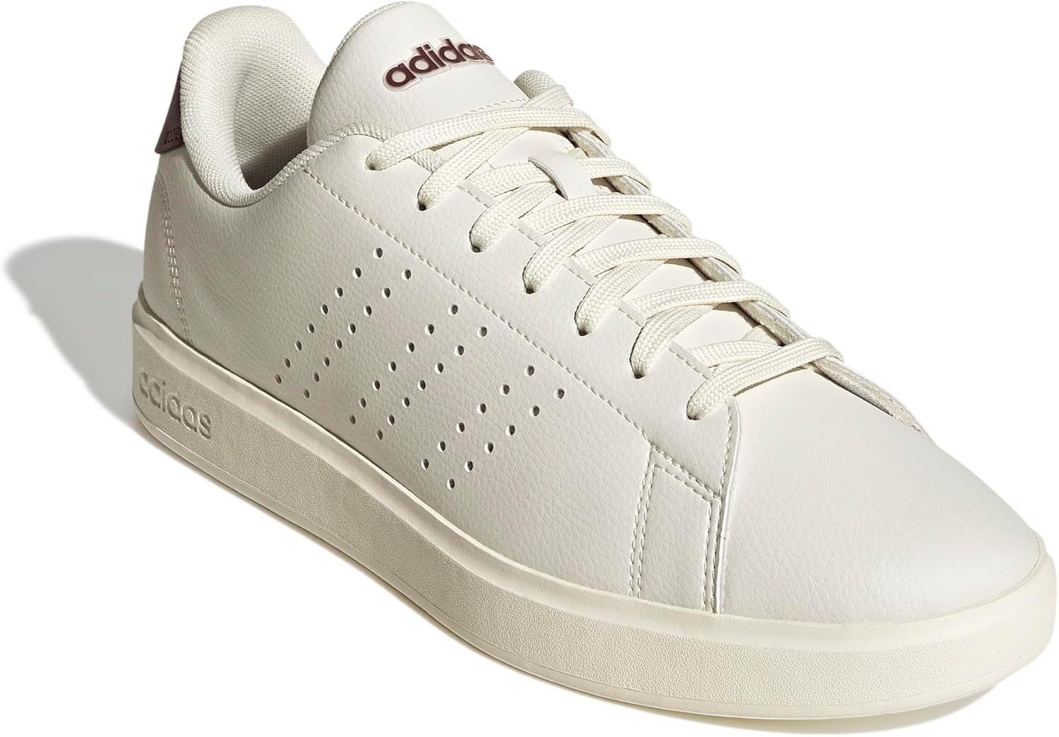 image:imageadidas Mens Advantage 20 Tennis Sneakers Shoes WhiteOff WhiteOff WhiteAurora Ruby