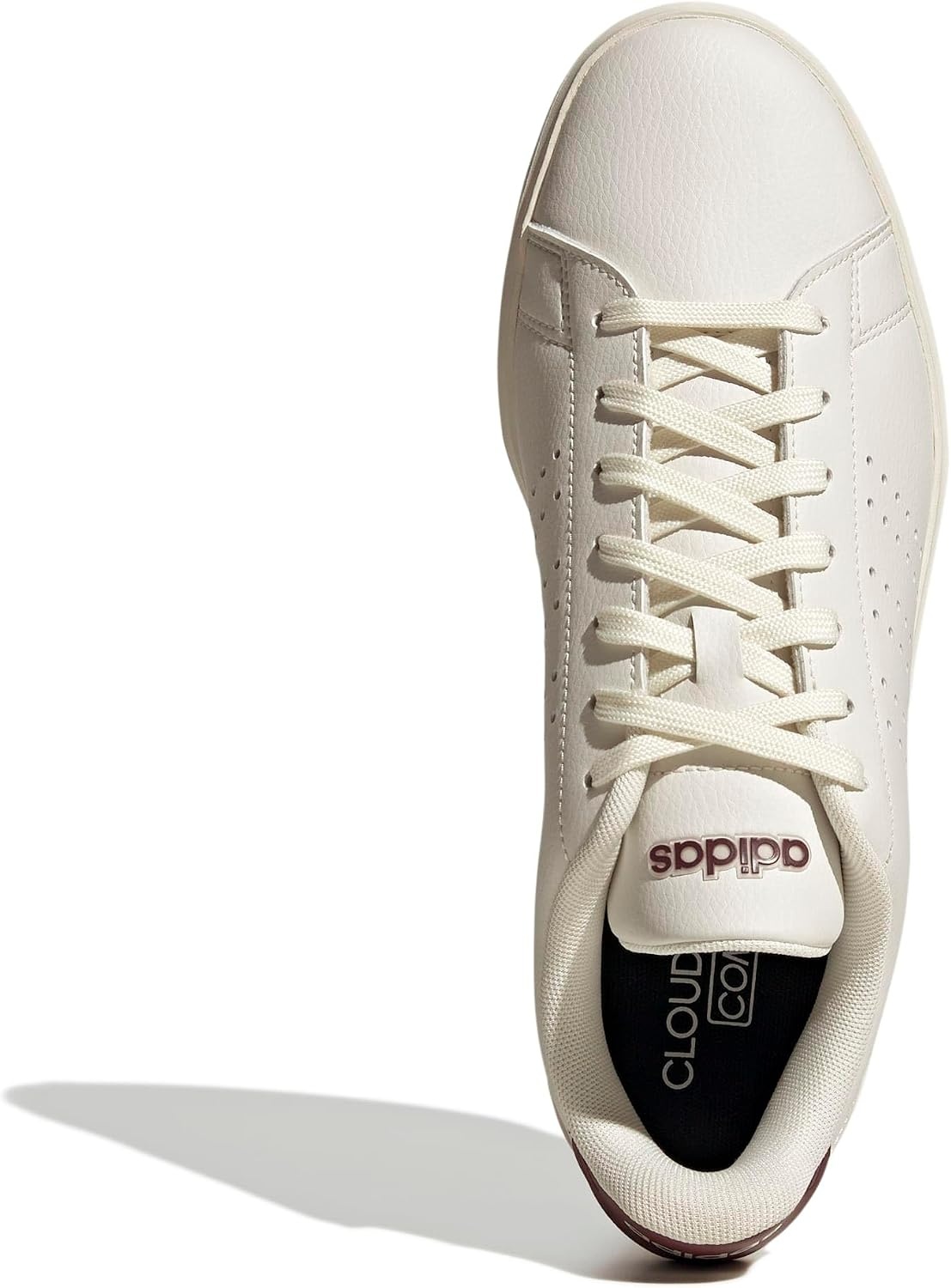 image:imageadidas Mens Advantage 20 Tennis Sneakers Shoes WhiteOff WhiteOff WhiteAurora Ruby