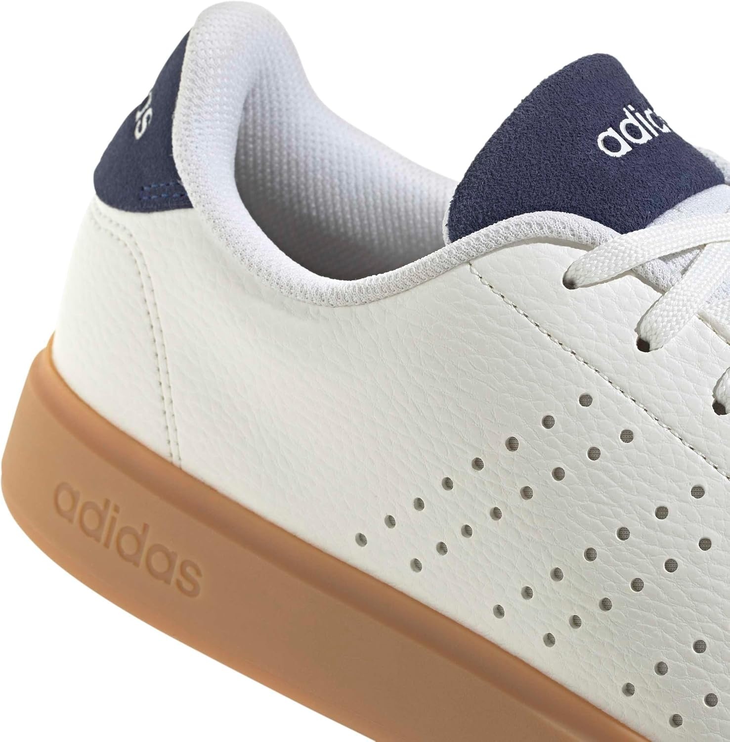 image:imageadidas Mens Advantage 20 Tennis Sneakers Shoes WhiteWhiteWhiteDark Blue