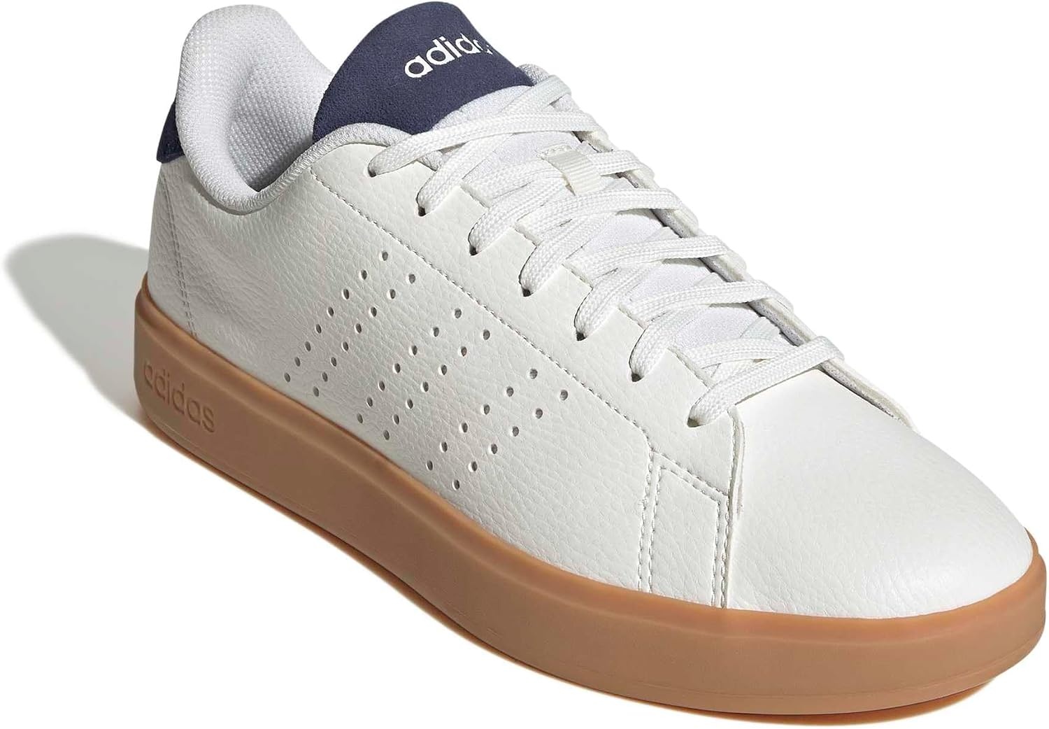 image:imageadidas Mens Advantage 20 Tennis Sneakers Shoes WhiteWhiteWhiteDark Blue