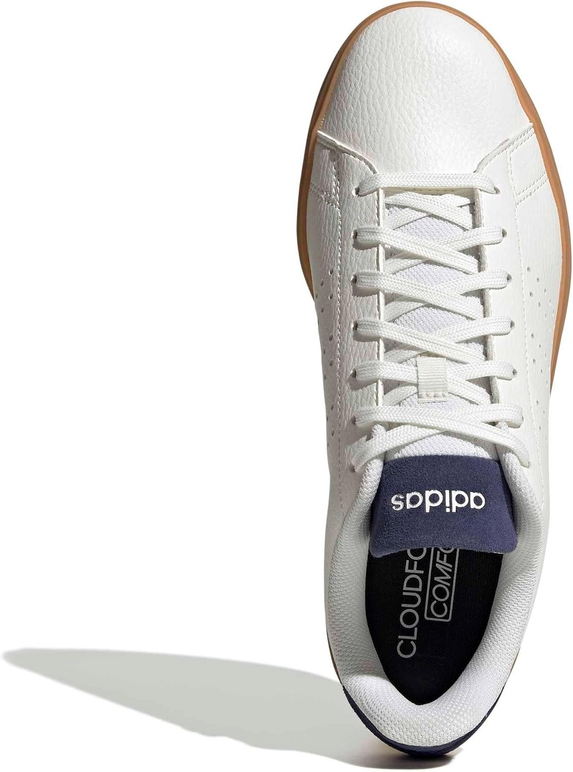 image:imageadidas Mens Advantage 20 Tennis Sneakers Shoes WhiteWhiteWhiteDark Blue