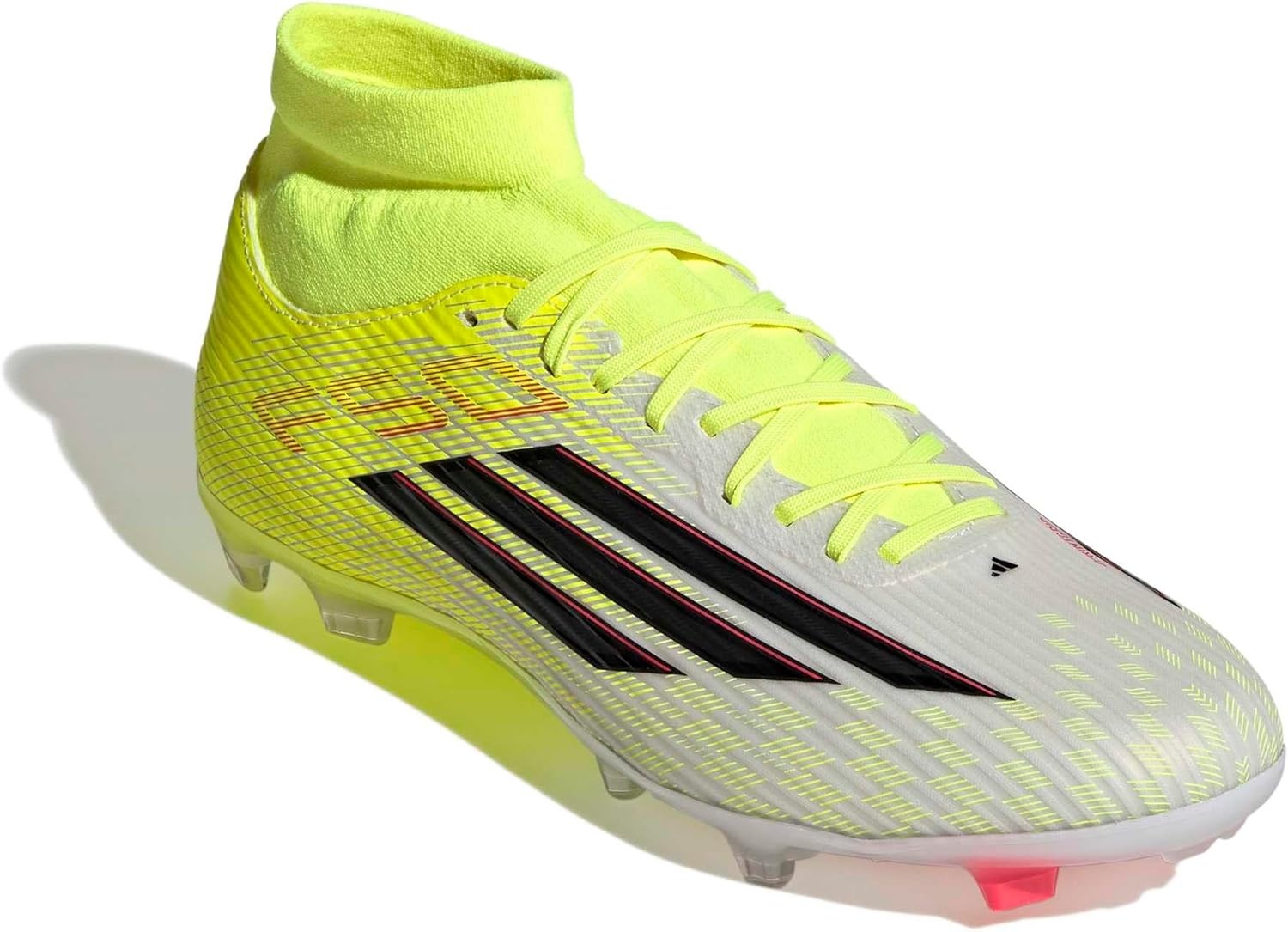 image:imageadidas Mens F50 League Mid Cut Firm GroundMulti Ground Soccer Cleats YellowTeam Solar YellowBlackLucid Red