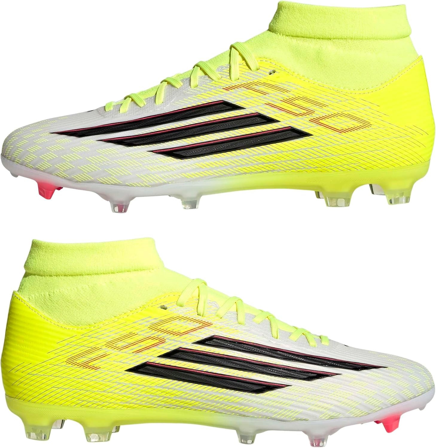 image:imageadidas Mens F50 League Mid Cut Firm GroundMulti Ground Soccer Cleats YellowTeam Solar YellowBlackLucid Red