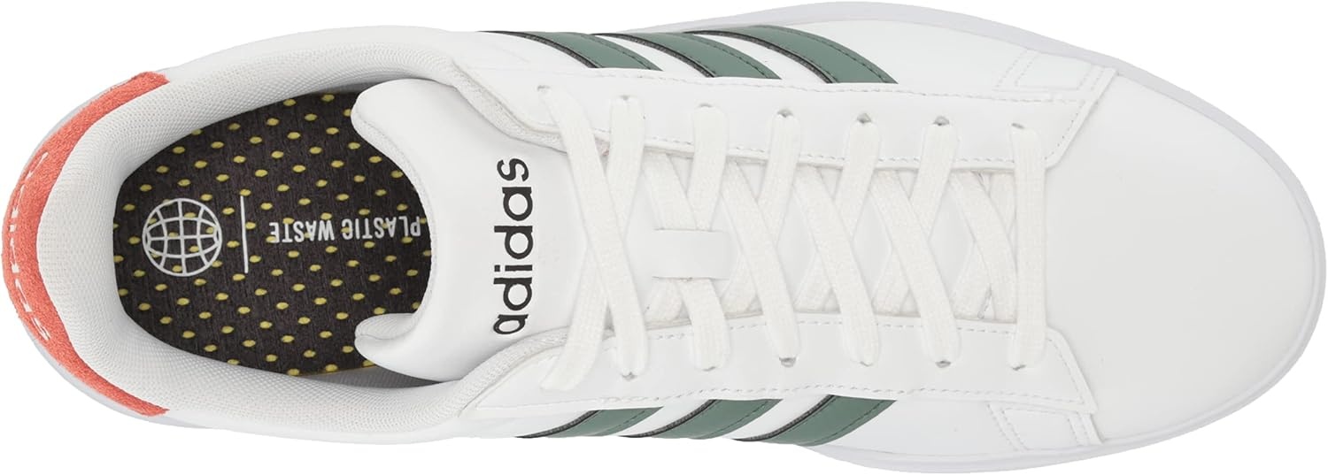image:imageadidas Mens Grand Court 20 ShoeFtwr WhiteGreen OxideAltered Amber
