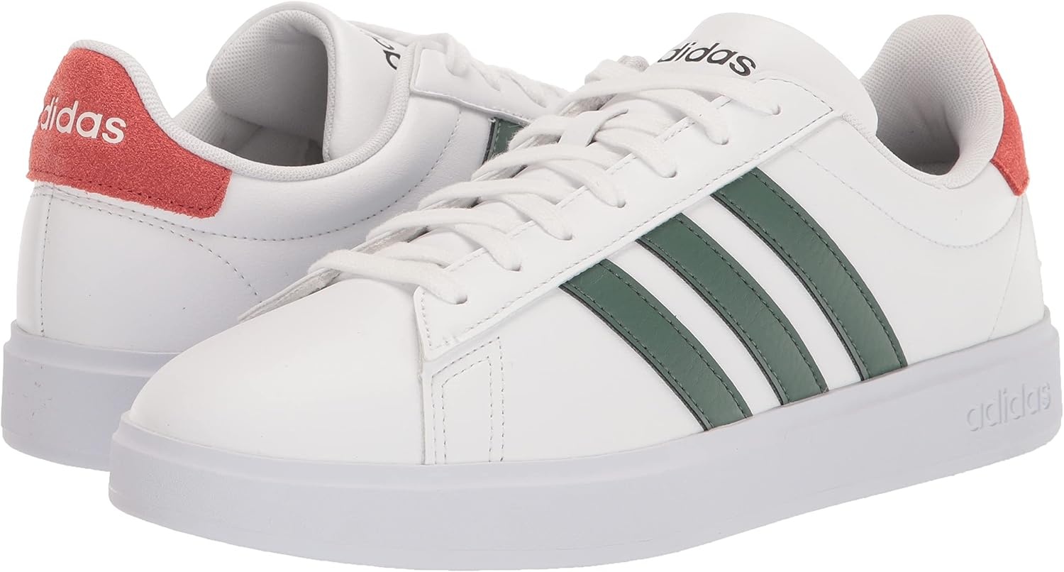 image:imageadidas Mens Grand Court 20 ShoeFtwr WhiteGreen OxideAltered Amber
