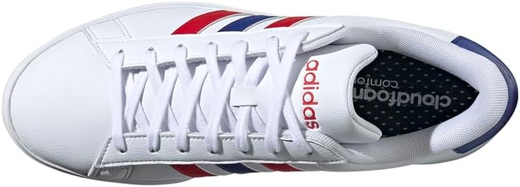 image:imageadidas Mens Grand Court 20 ShoeWhiteSemi Lucid BlueBetter Scarlet