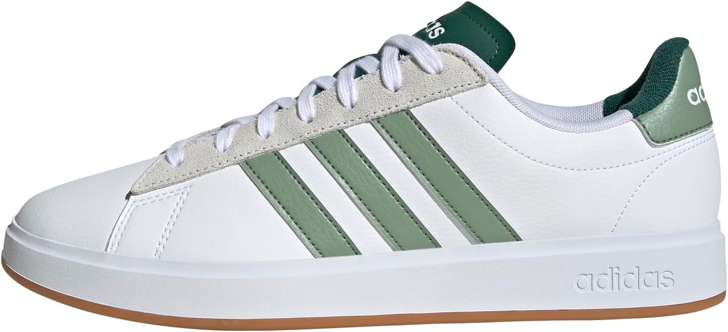 image:imageadidas Mens Grand Court 20 ShoeWhiteSilver GreenCollegiate Green