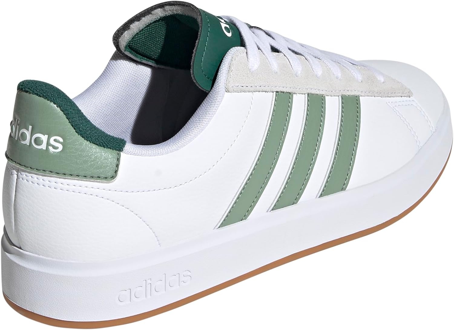 image:imageadidas Mens Grand Court 20 ShoeWhiteSilver GreenCollegiate Green