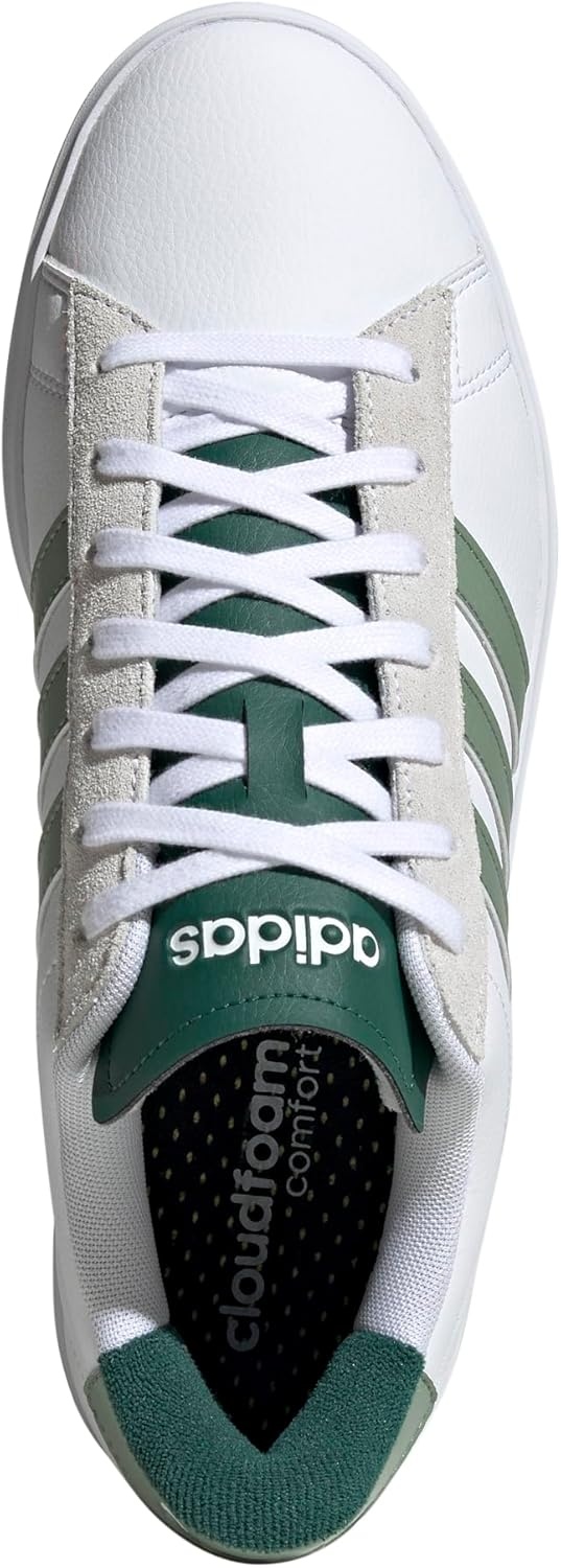 image:imageadidas Mens Grand Court 20 ShoeWhiteSilver GreenCollegiate Green