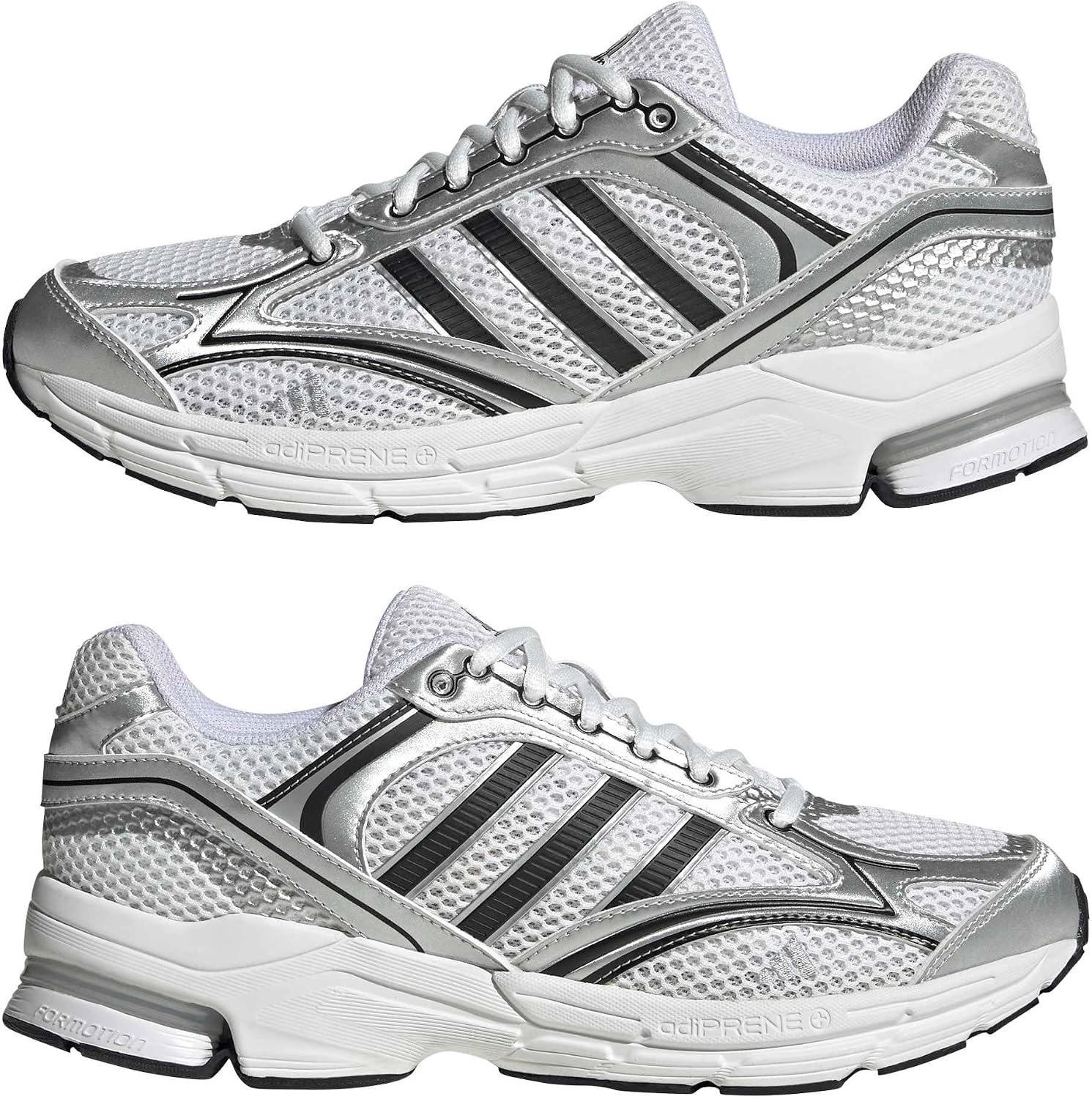 image:imageadidas Mens Spiritain 2000 SneakersWhiteSilver MetallicBlack