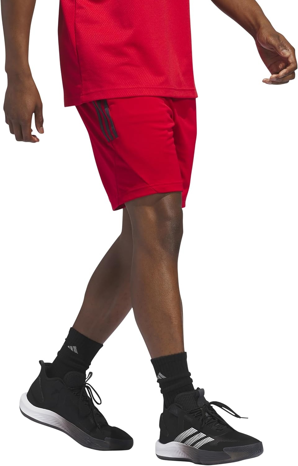 image:imageadidas Originals Mens Basketball Legends 3Stripes ShortsBetter ScarletAurora Black