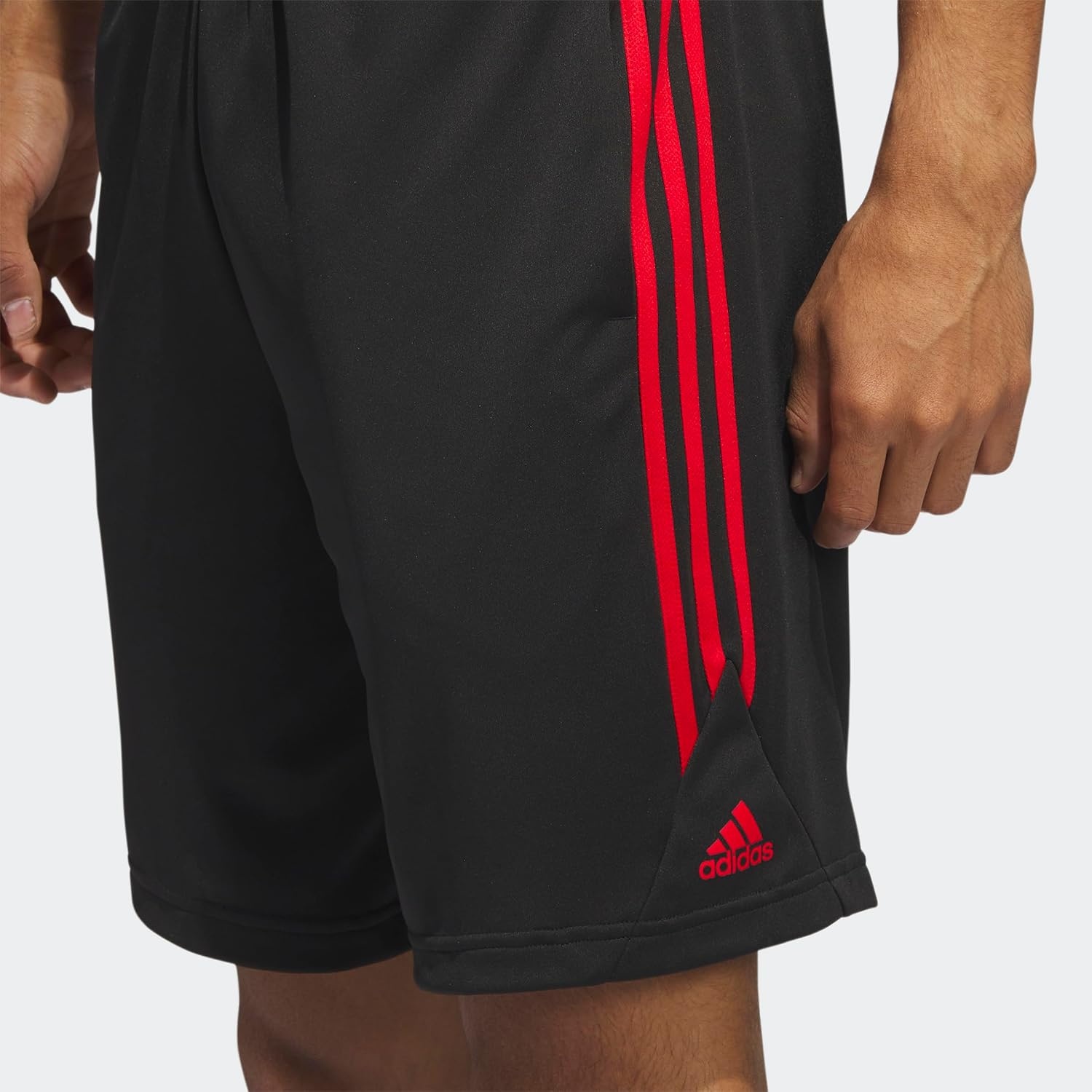 image:imageadidas Originals Mens Basketball Legends 3Stripes ShortsBlack Better Scarlet