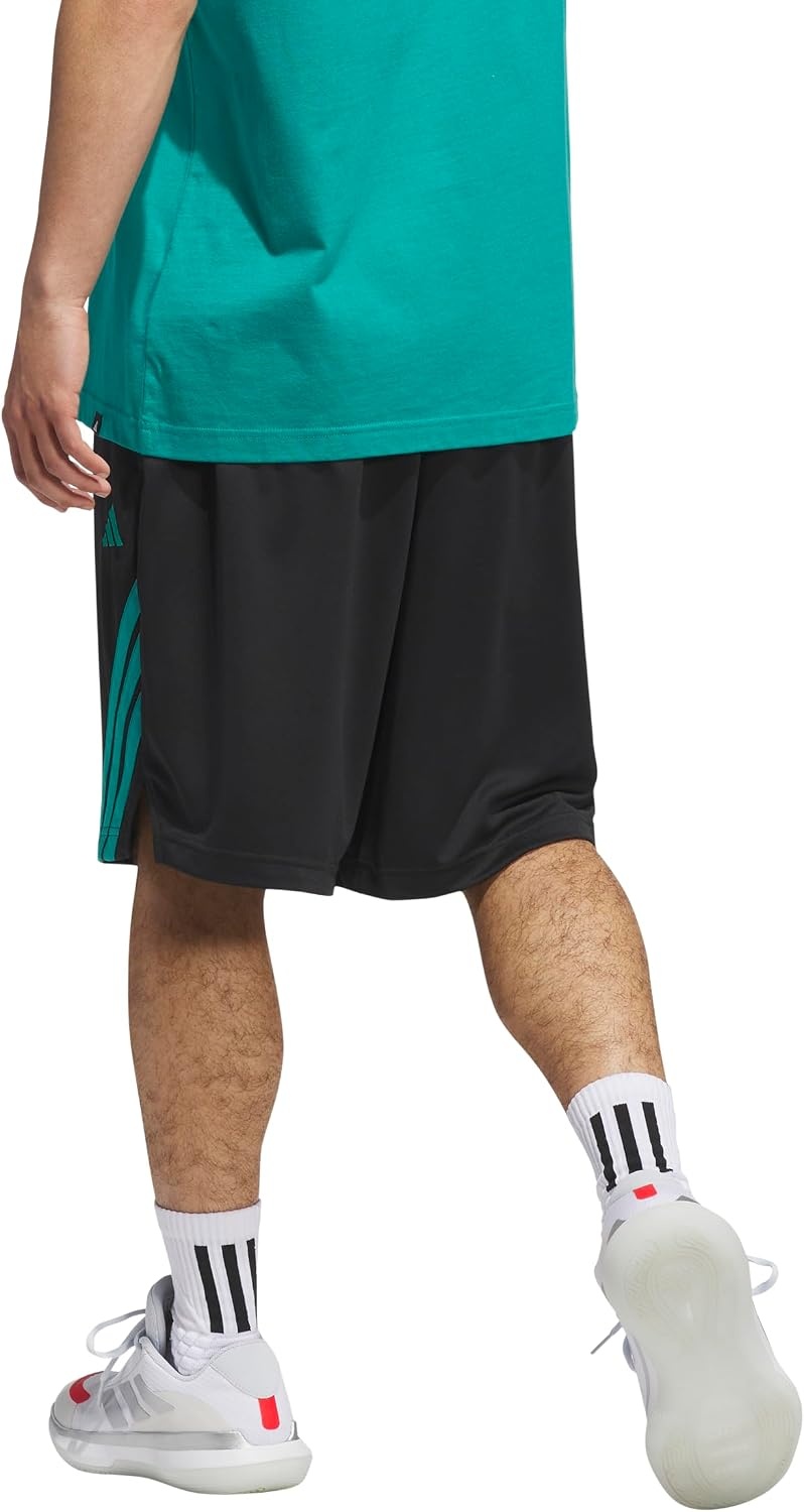 image:imageadidas Originals Mens Basketball Legends 3Stripes ShortsBlackPure Teal
