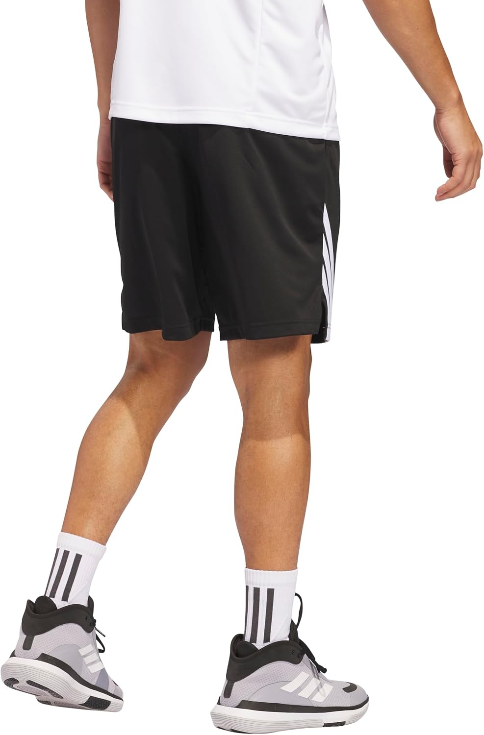 image:imageadidas Originals Mens Basketball Legends 3Stripes ShortsBlackWhite
