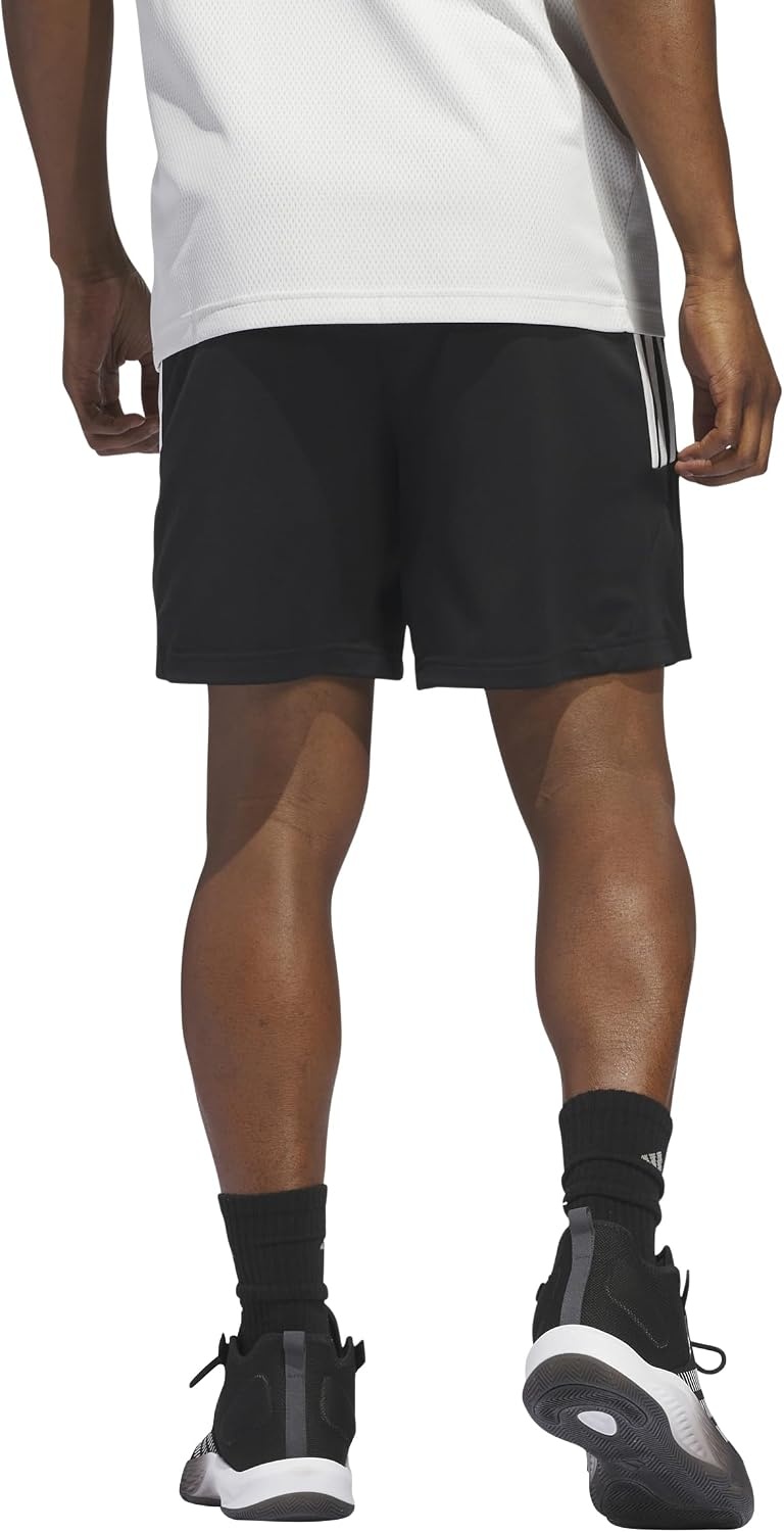 image:imageadidas Originals Mens Basketball Legends 3Stripes ShortsBlackWhiteBlack