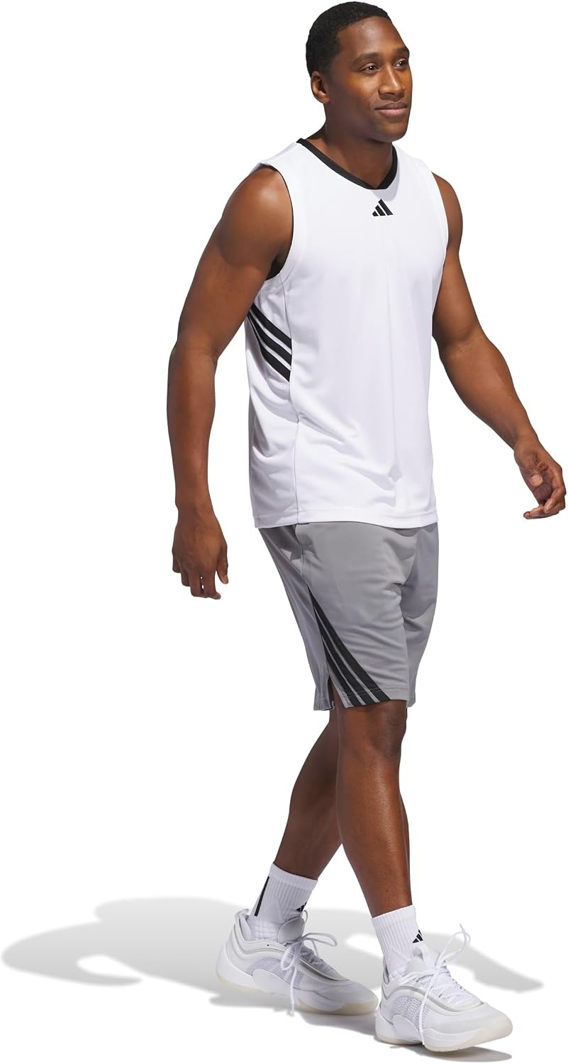 image:imageadidas Originals Mens Basketball Legends 3Stripes ShortsGreyBlack