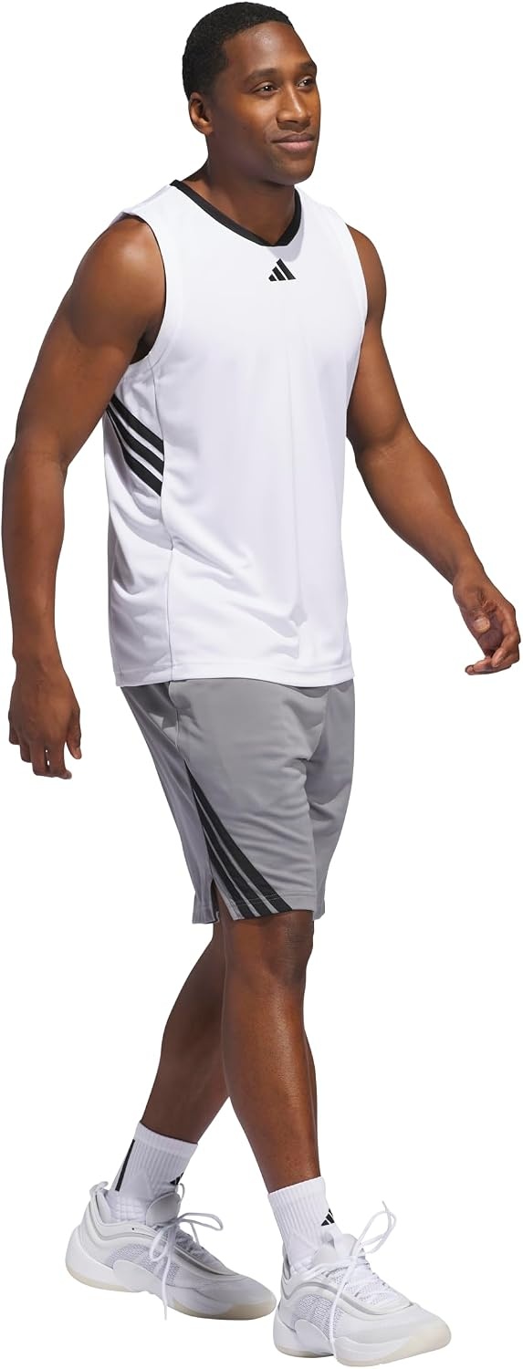 image:imageadidas Originals Mens Basketball Legends 3Stripes ShortsGreyBlack
