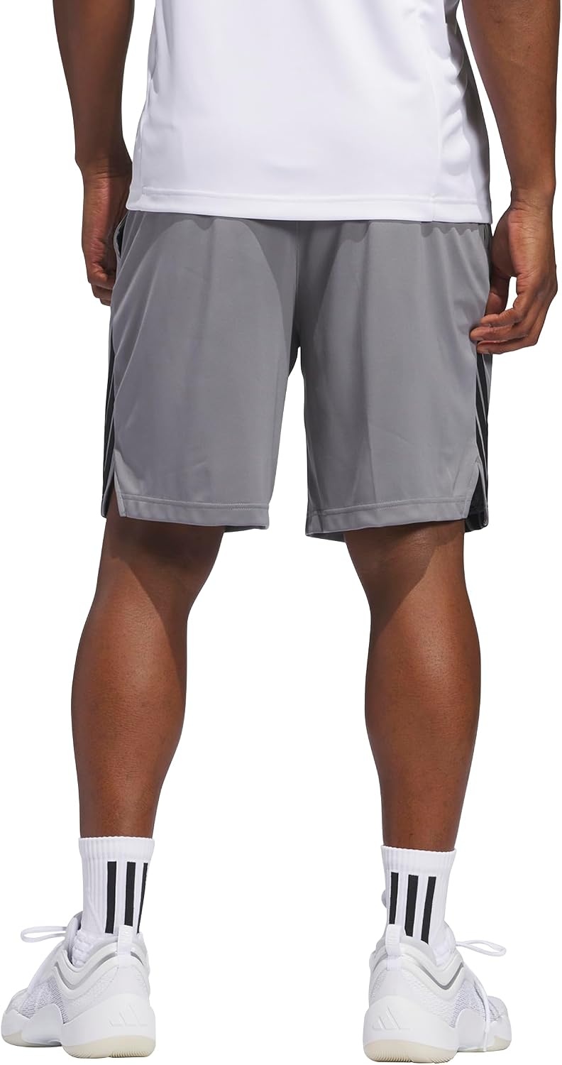 image:imageadidas Originals Mens Basketball Legends 3Stripes ShortsGreyBlack