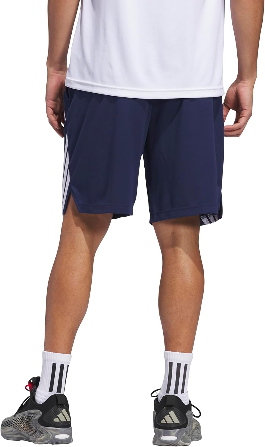 image:imageadidas Originals Mens Basketball Legends 3Stripes ShortsTeam Navy BlueWhite