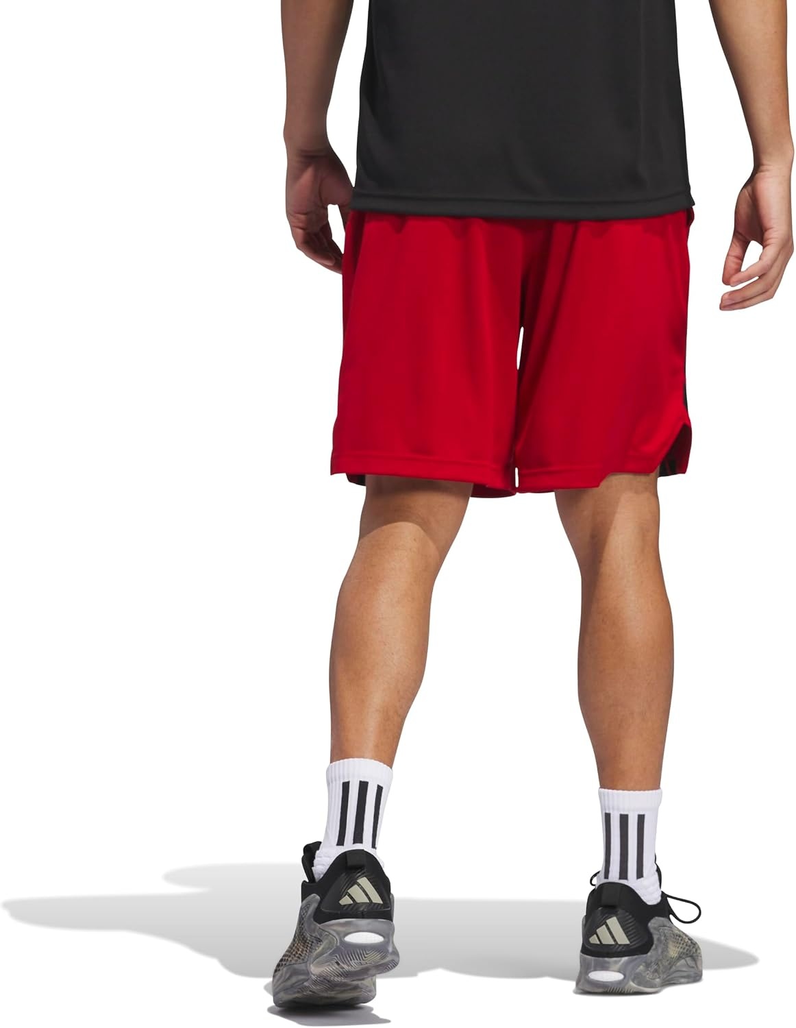 image:imageadidas Originals Mens Basketball Legends 3Stripes ShortsTeam Power RedBlack