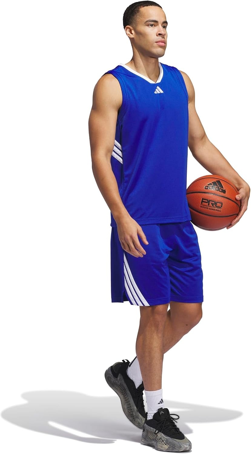 image:imageadidas Originals Mens Basketball Legends 3Stripes ShortsTeam Royal BlueWhite