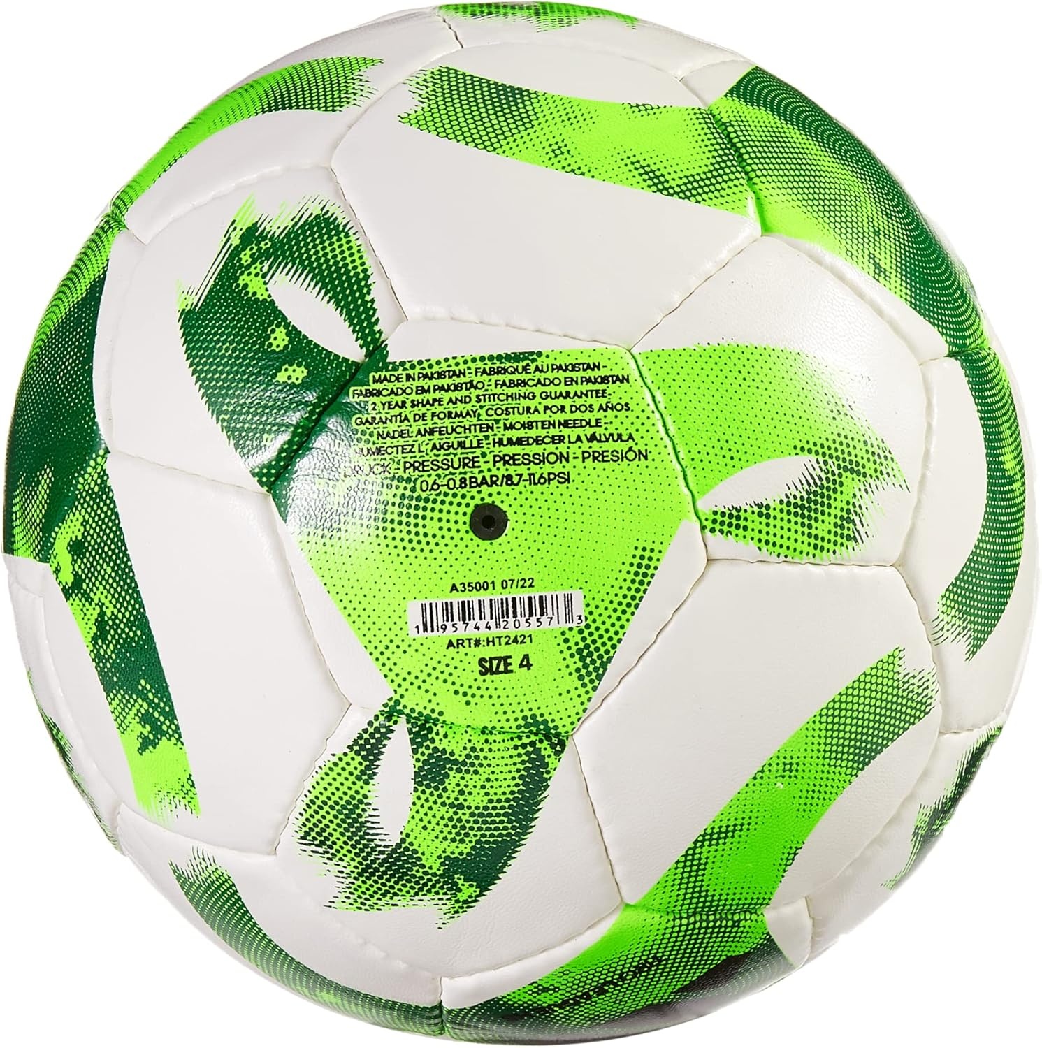 image:imageadidas Tiro Soccer BallWhiteTeam GreenTeam Solar GreenBlackMatch