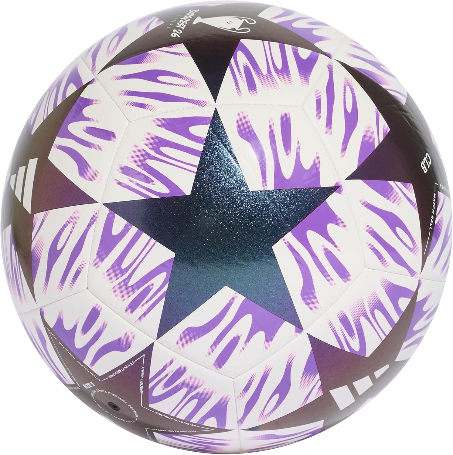 image:imageadidas Unisex Adult UEFA Champions League Final Club Soccer BallWhiteShock Purple