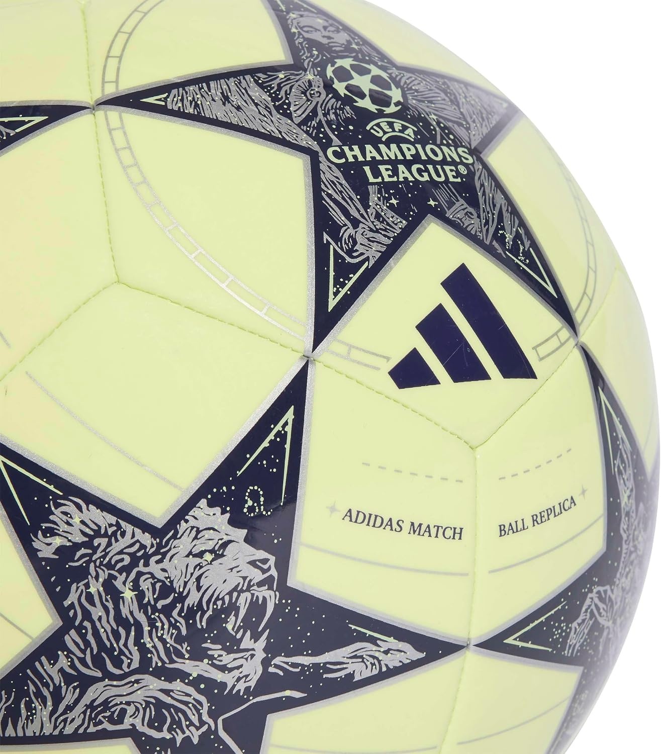 image:imageadidas UnisexAdult UEFA Champions League Soccer BallAlmost LimeSilver MetallicNoble Ink