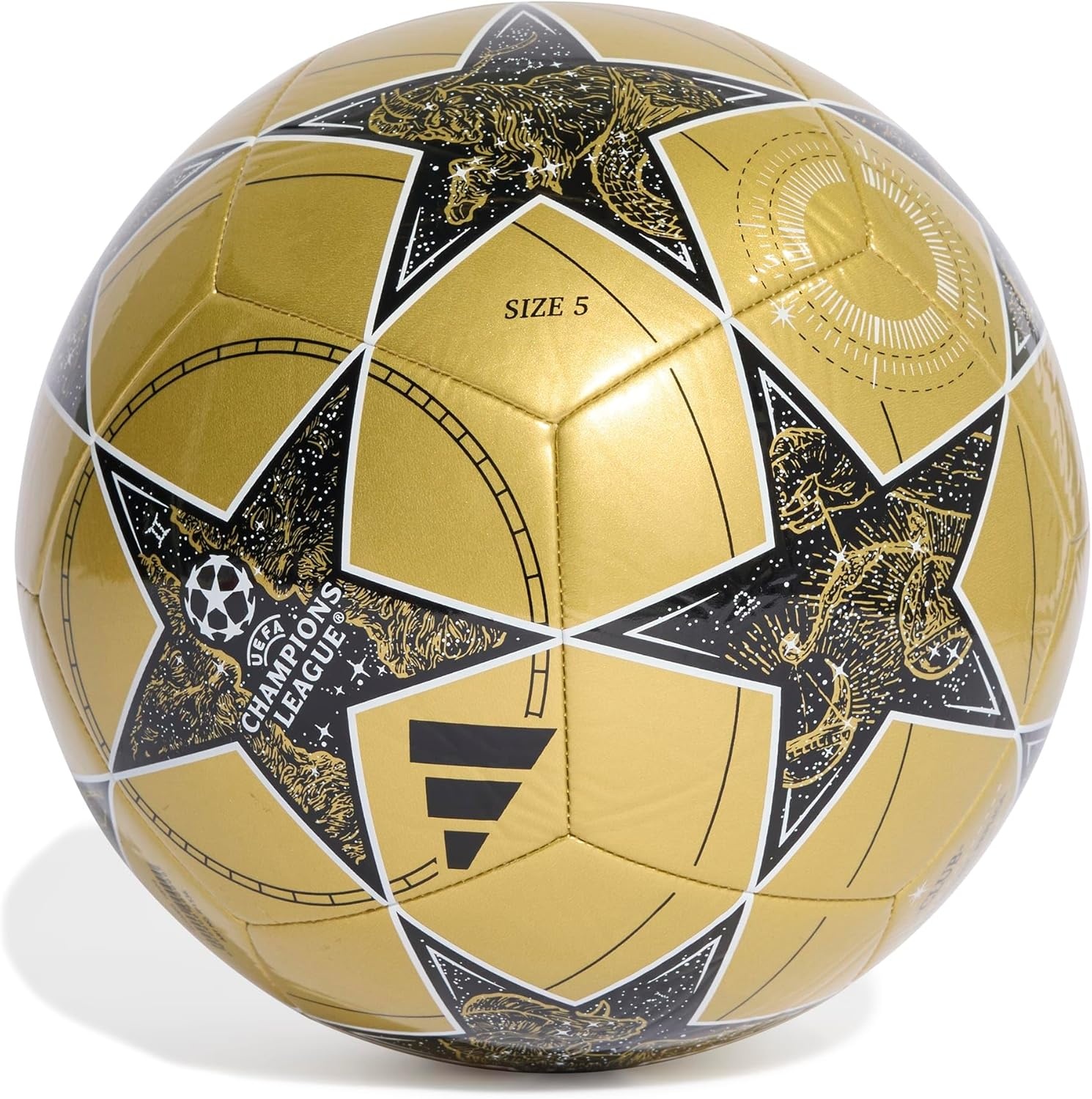 image:imageadidas UnisexAdult UEFA Champions League Soccer BallGold MetallicBlackWhite