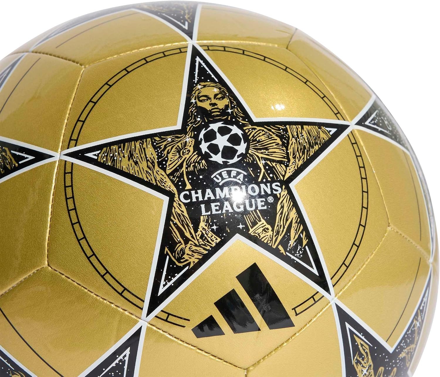 image:imageadidas UnisexAdult UEFA Champions League Soccer BallGold MetallicBlackWhite
