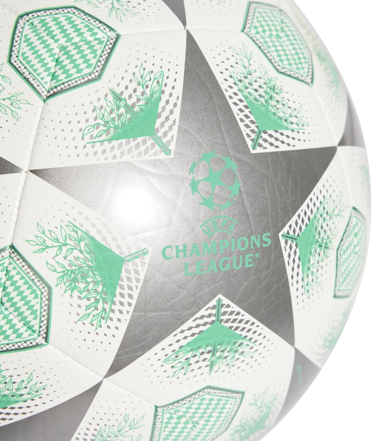 image:imageadidas UnisexAdult UEFA Champions League Soccer BallIron MetallicWhiteGreen