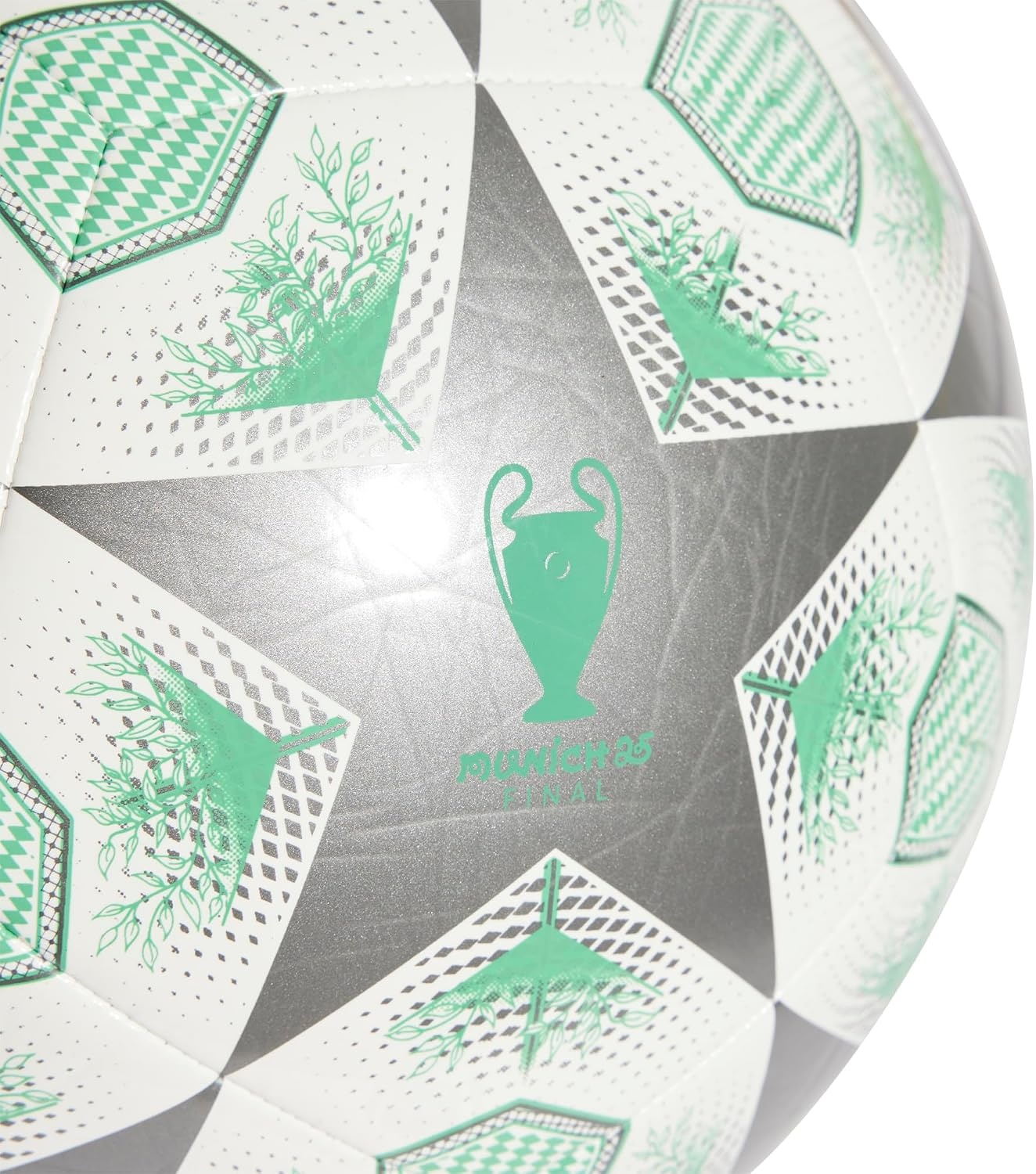 image:imageadidas UnisexAdult UEFA Champions League Soccer BallIron MetallicWhiteGreen