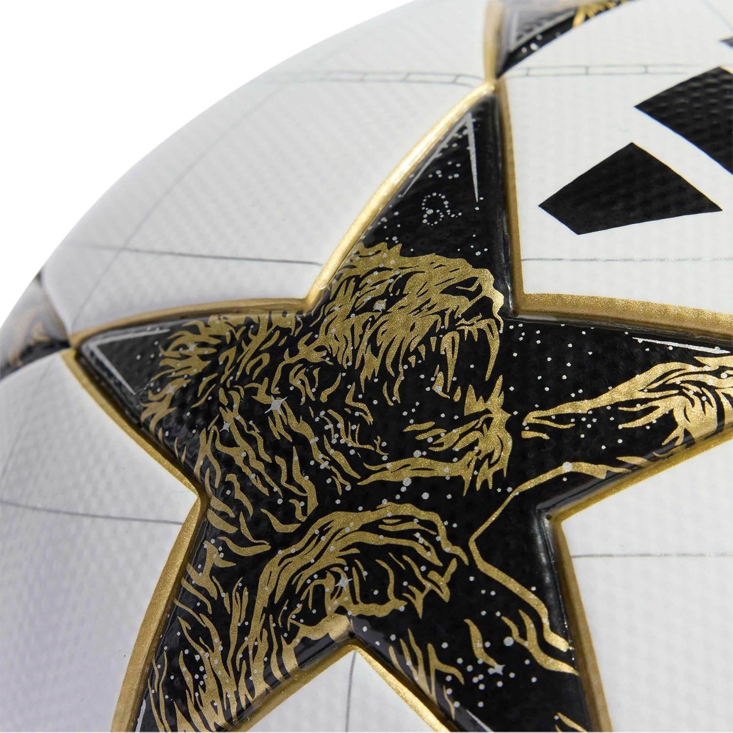 image:imageadidas UnisexAdult UEFA Champions League Soccer BallWhiteBlackGold Metallic