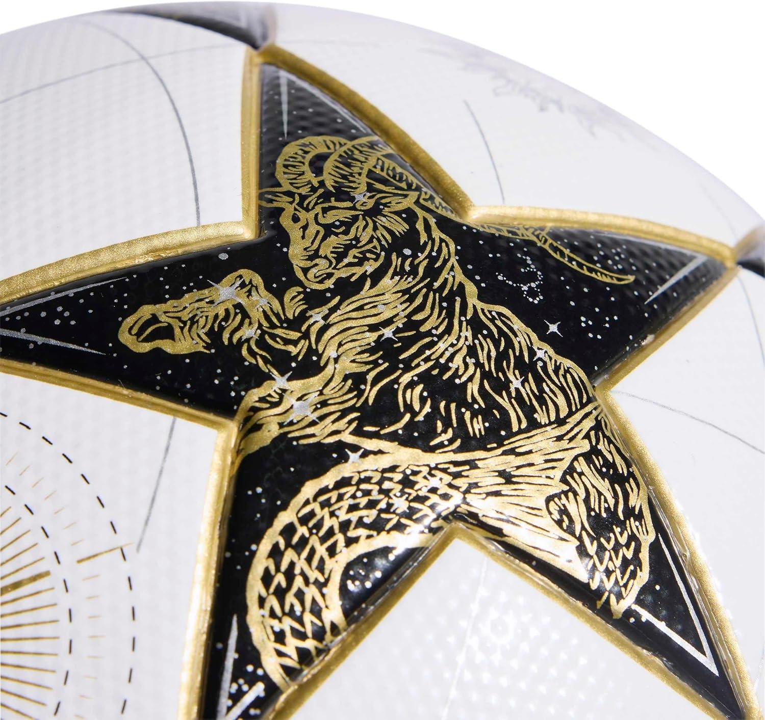 image:imageadidas UnisexAdult UEFA Champions League Soccer BallWhiteBlackGold Metallic