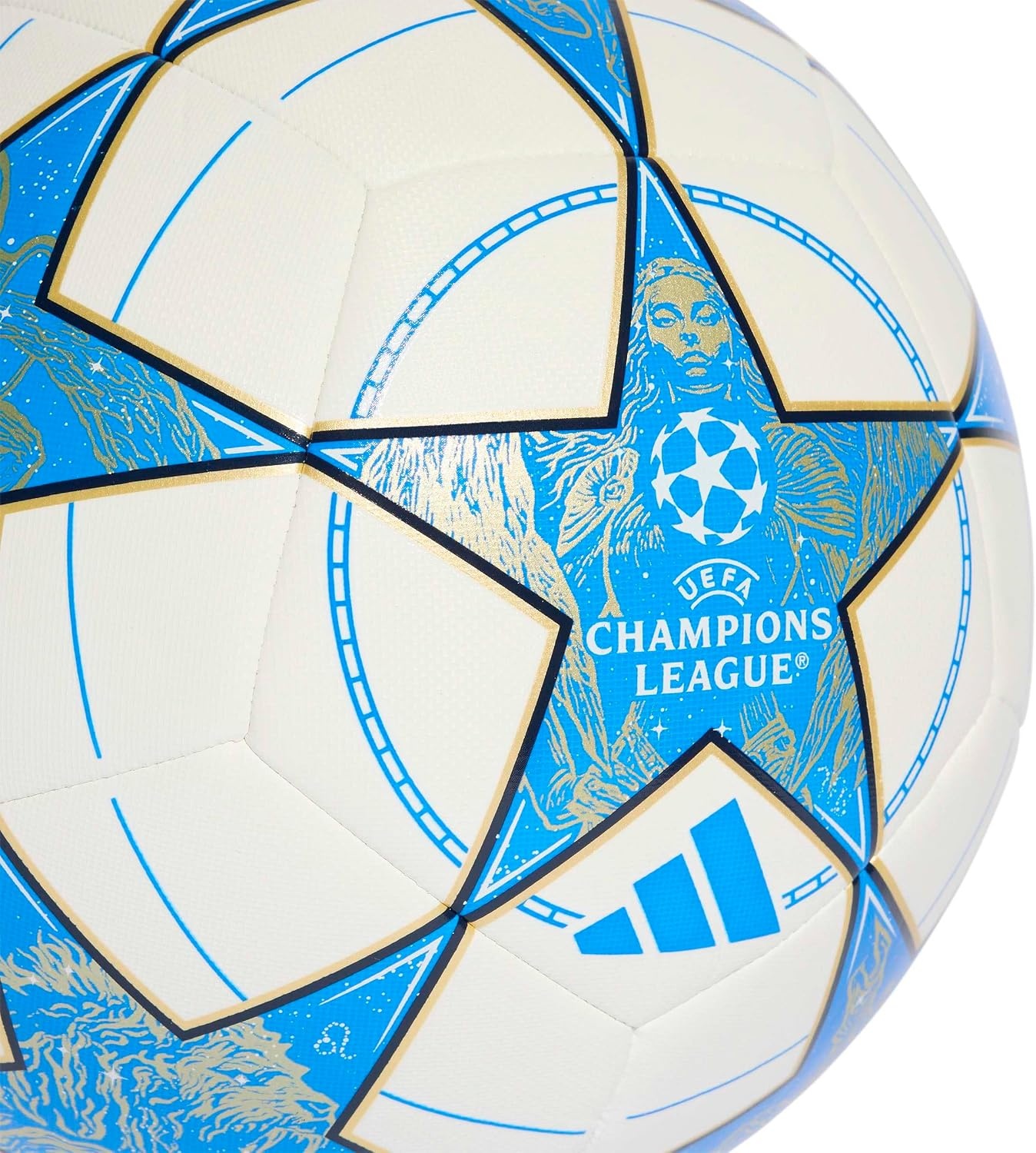 image:imageadidas UnisexAdult UEFA Champions League Soccer BallWhiteDark BluePantoneMatte Gold