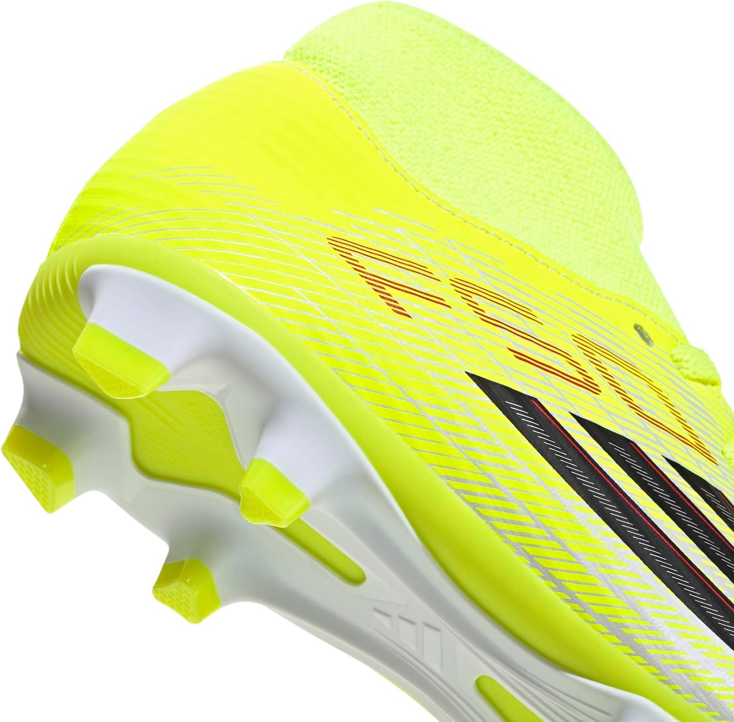 image:imageadidas UnisexChild F50 Club Mid Firm Multi Ground Football B SneakerTeam Solar YellowBlackLucid Red