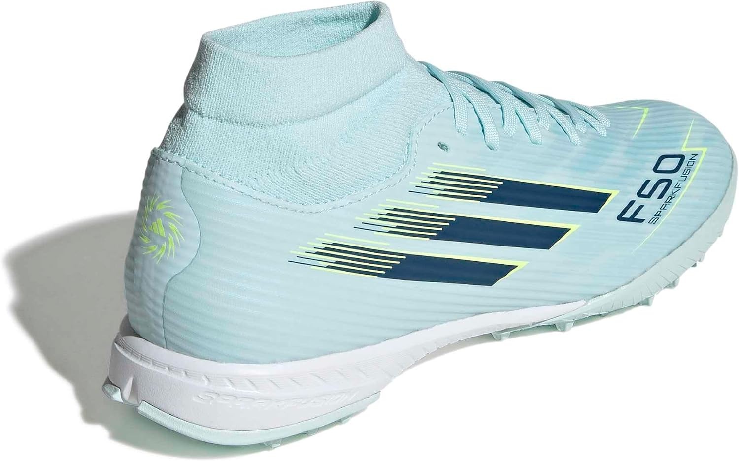 image:imageadidas Womens F50 Sparkfusion League Firm GroundArtificial Ground Soccer Cleats PurpleAlmost BlueDusky PetrolYellow