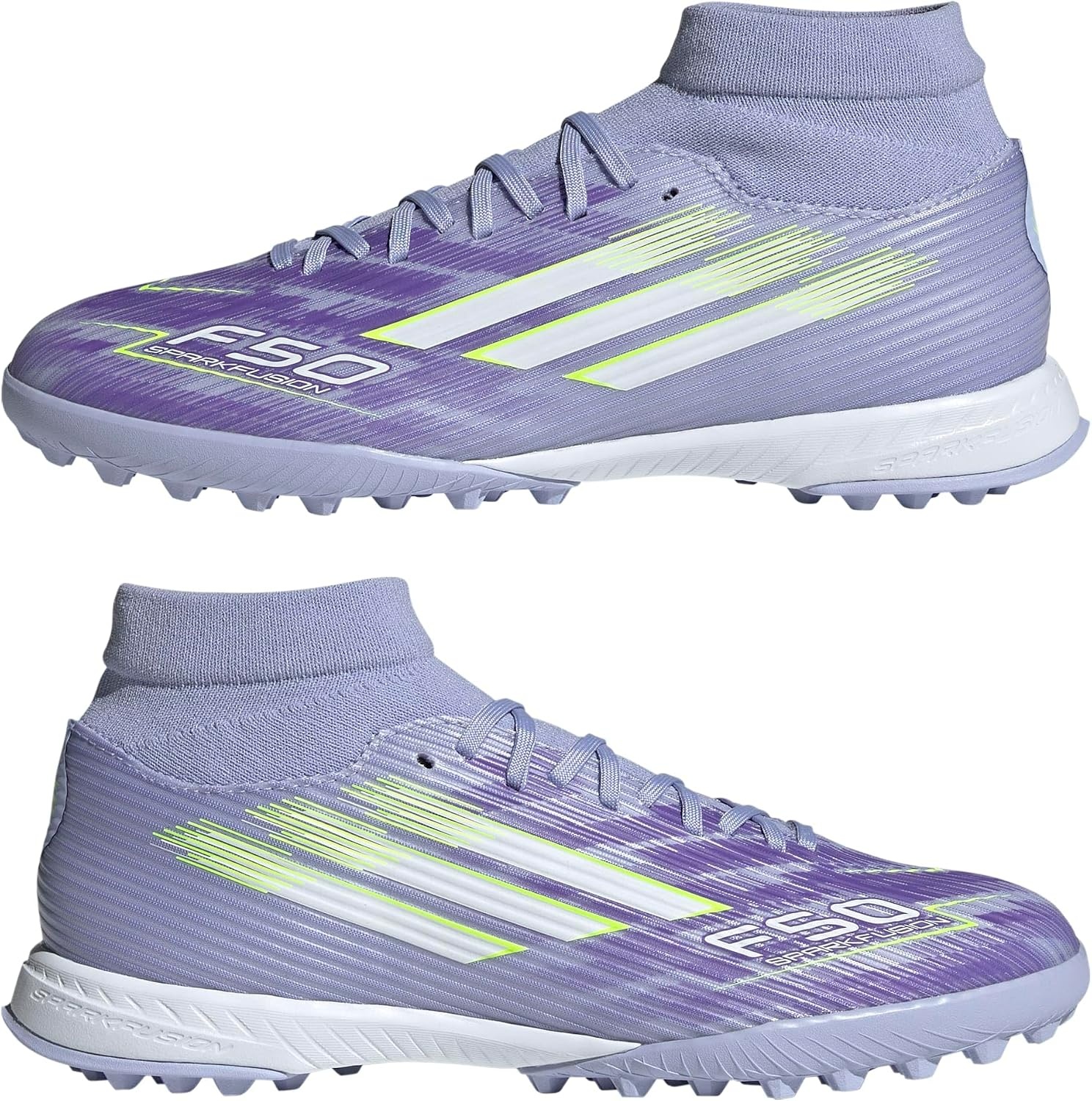 image:imageadidas Womens F50 Sparkfusion League Firm GroundArtificial Ground Soccer Cleats PurpleViolet ToneLucid LemonPurple Rush