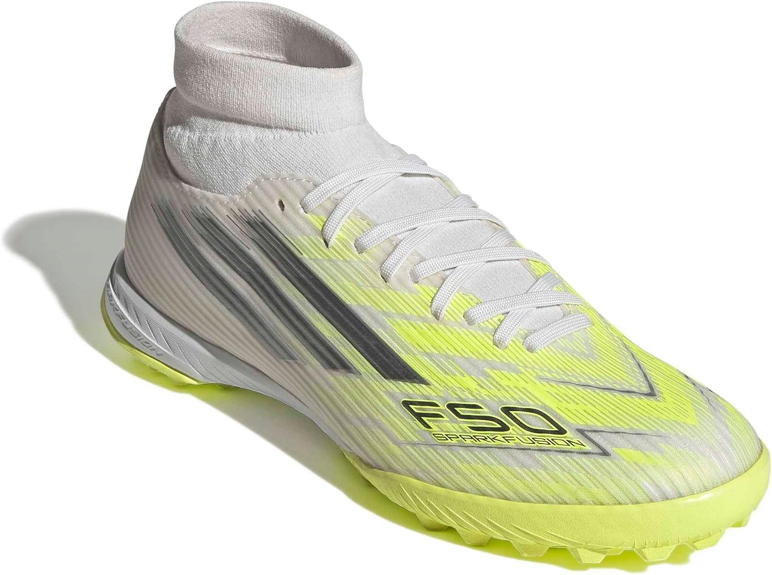 image:imageadidas Womens F50 Sparkfusion League Firm GroundArtificial Ground Soccer Cleats PurpleWhiteIron MetallicYellow