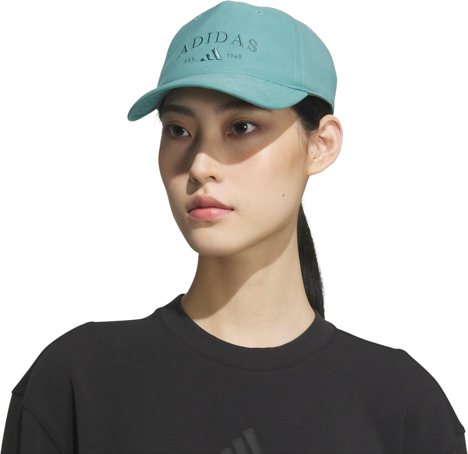 image:imageadidas Womens Sport Essentials Baseball Cap Athletic Relaxed Strapback HatPowder Teal GreenPreloved Teal Green