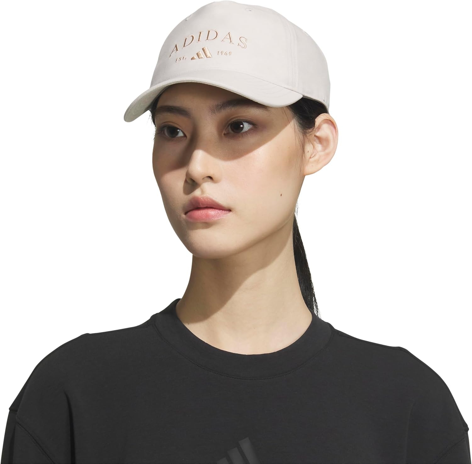 image:imageadidas Womens Sport Essentials Baseball Cap Athletic Relaxed Strapback HatWonder Alumina GreyWarm Sandstone Beige