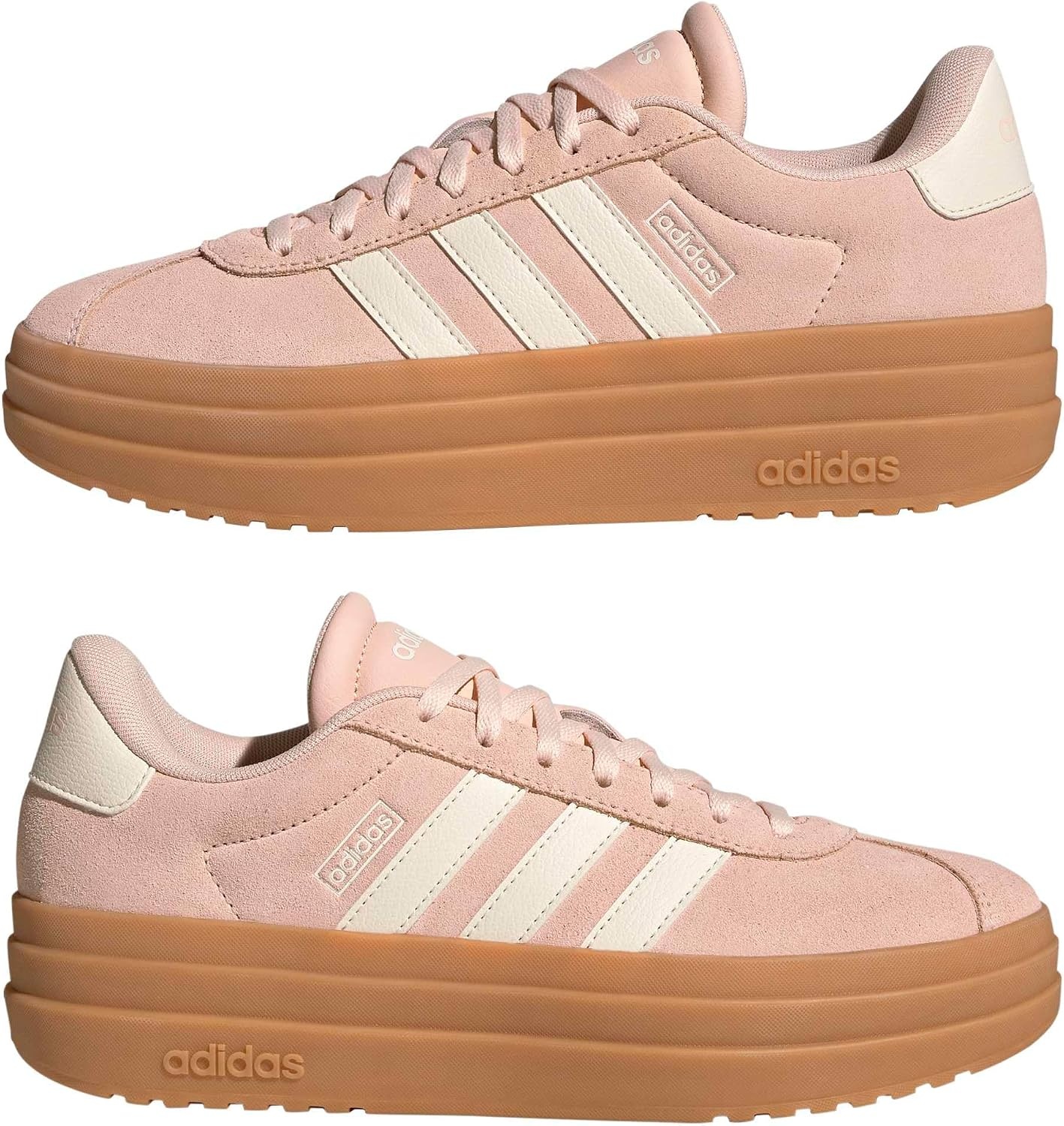 image:imageadidas Womens Vl Court Bold SneakerBlush PinkOff WhiteGum