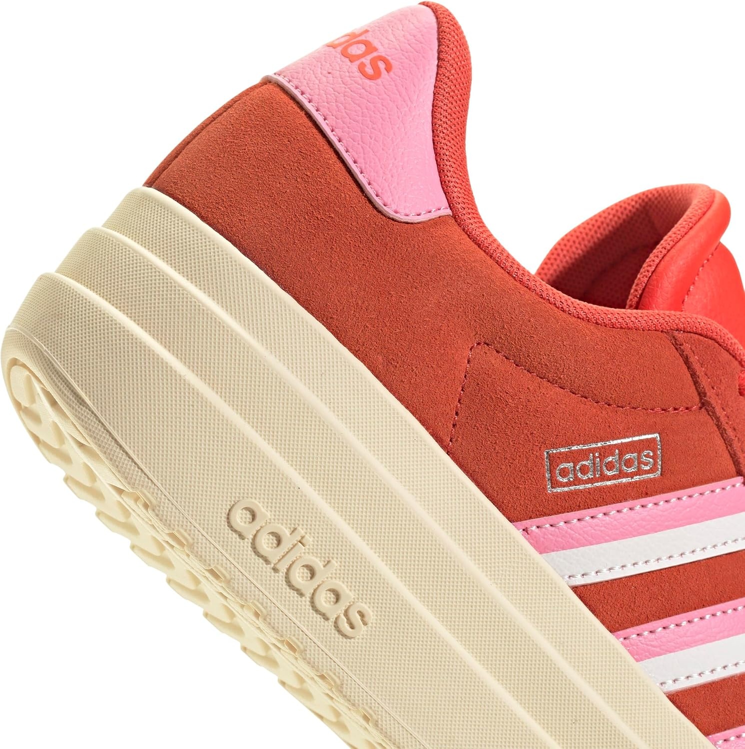 image:imageadidas Womens Vl Court Bold SneakerBright RedBliss PinkCloud White