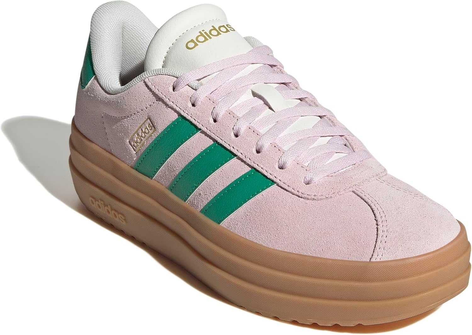 image:imageadidas Womens Vl Court Bold SneakerClear PinkCourt GreenWhite