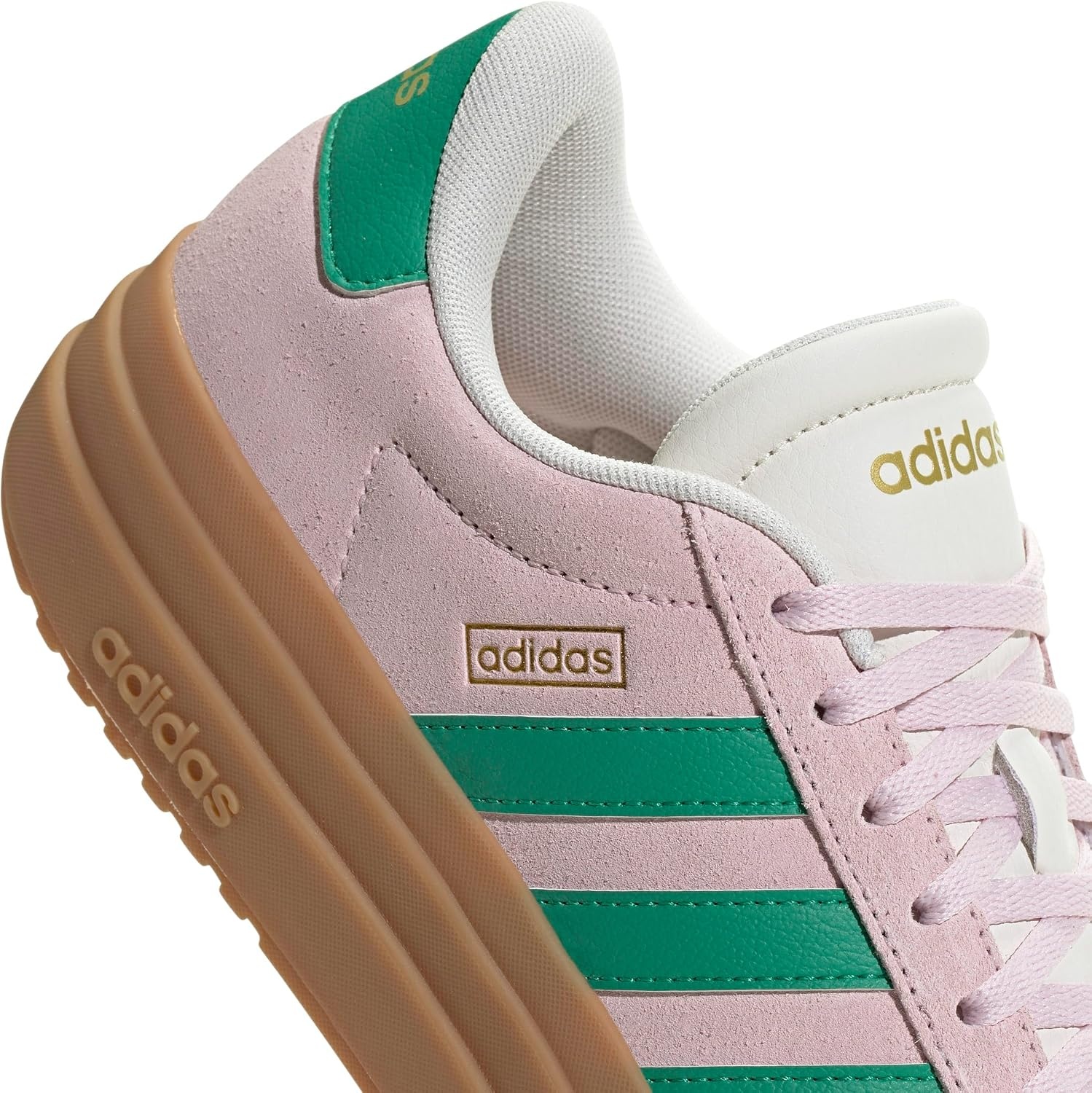 image:imageadidas Womens Vl Court Bold SneakerClear PinkCourt GreenWhite