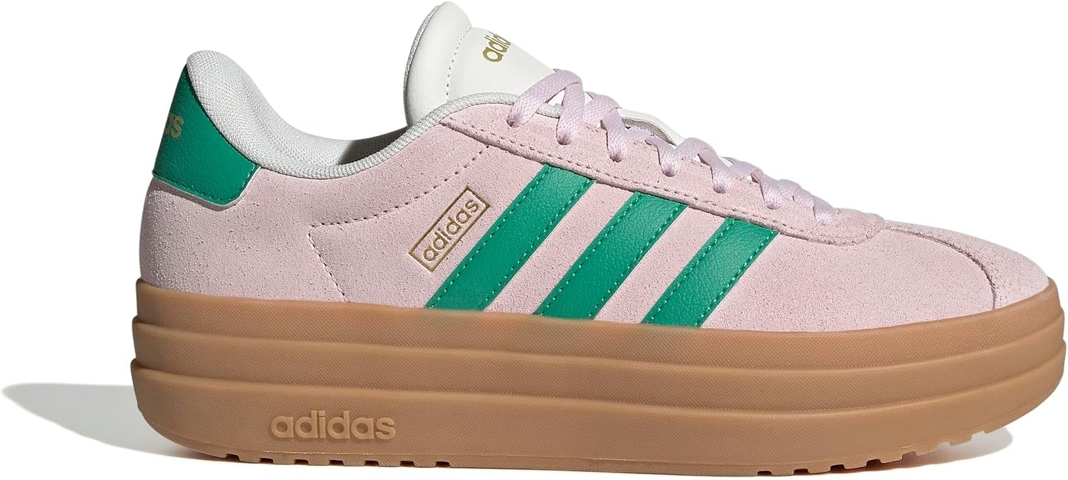 image:imageadidas Womens Vl Court Bold SneakerClear PinkCourt GreenWhite