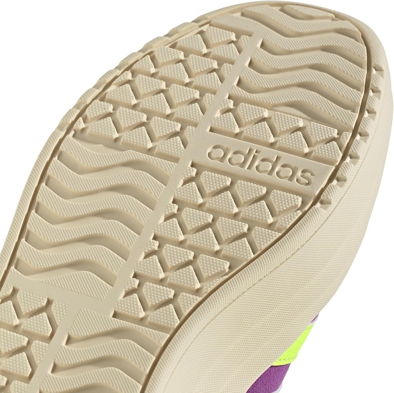 image:imageadidas Womens Vl Court Bold SneakerFlash PinkLucid LemonSilver Metallic