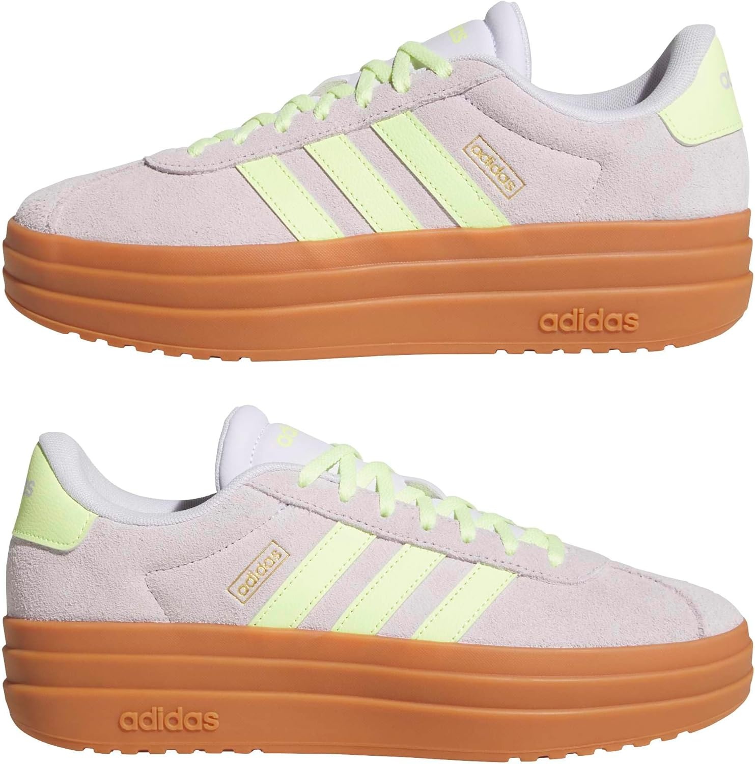 image:imageadidas Womens Vl Court Bold SneakerFrozen PurpleFrozen LemonGold Metallic